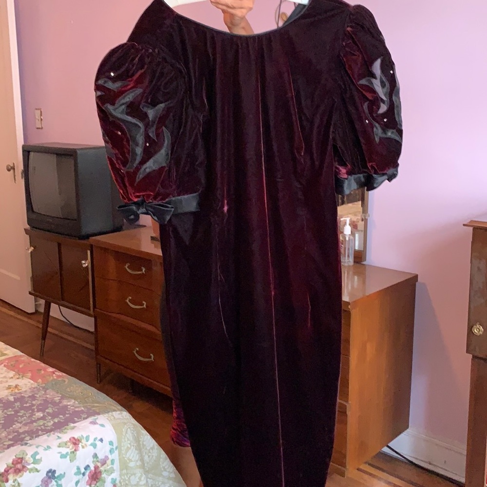 Vintage Burgundy Dress